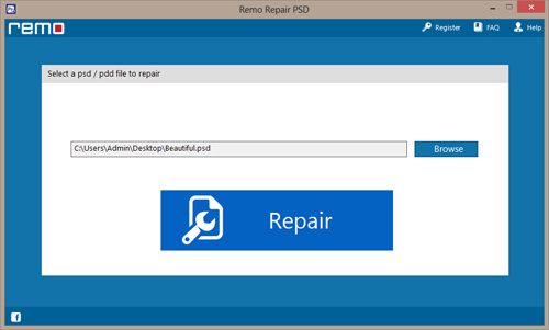 Repair Damaged PSD File - Select Damaged PSD File